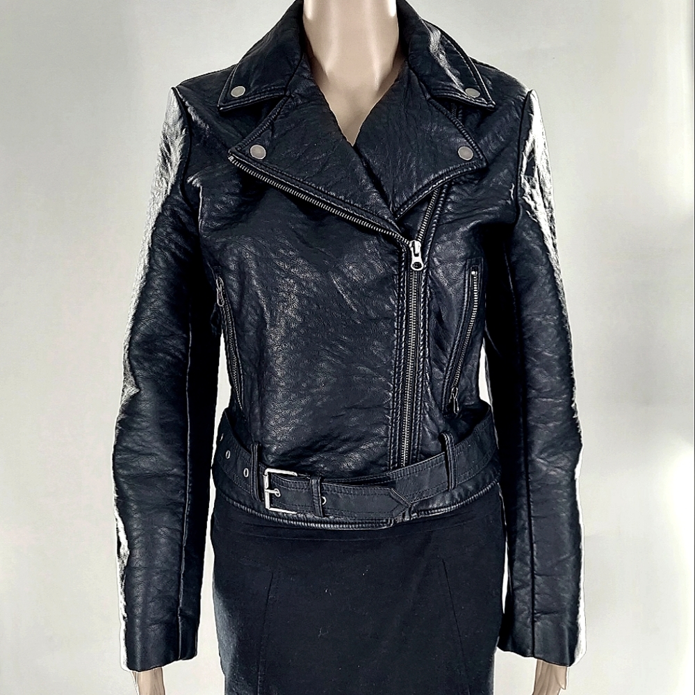 VS Pebbled Vegan Leather Jacket